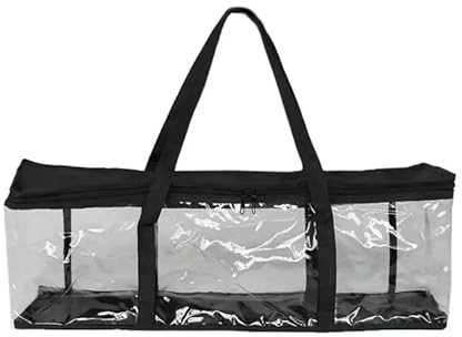 Vendedor del Reino Unido,Bolsa de almacenamiento portátil para CD, funda de transporte para CD de disco, cubierta transparente con cremallera, Xbox, PlayStation Games con asas de transporte fuertes