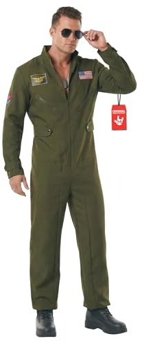 Morph Disfraz Piloto Aviador Hombre, Disfraz Militar Halloween, M