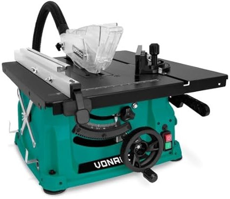 VONROC Sierra de mesa - compacto y portátil - 1500W - 5000rpm - Ø210mm - Incl. 40T hoja de sierra