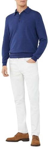 Hackett London Gmd Texture Chino Jeans para Hombre, Beige (Ecru White), 28W/34L