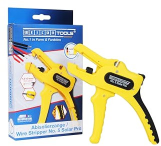 WEICON TOOLS Abisolierzange No. 5 Solar Pro | spezielle Abisolierzange für Solarkabel & Photovoltaikkabel