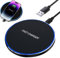 ZUOQIANG Wireless Charger, 15W Wireless Charging Pad with Phone 14/13/12/11/Pro Max/XR/X/Plus, Compatible Wireless charger Samsung Galaxy S23/S22/S21 Phone Charger Wireless Accessories（Black）