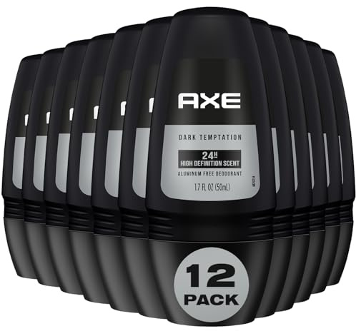 AXE Aluminum-Free Deodorant Roll-On, Dark Temptation 12-Pack – 24H Odor Protection, 1.7 Fl Oz Ea