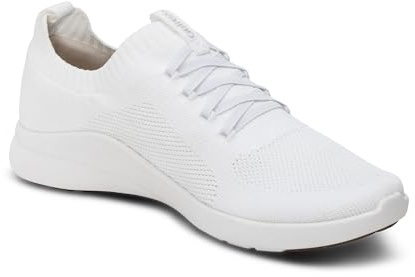 Aetrex Women’s Jocelyn Orthopedic Knit Slip-On Sneakers – Arch Support Walking Shoes Women with Removable Insole – Women's Fashion Sneakers with Lightweight EVA Cushioning for All-Day Comfort White