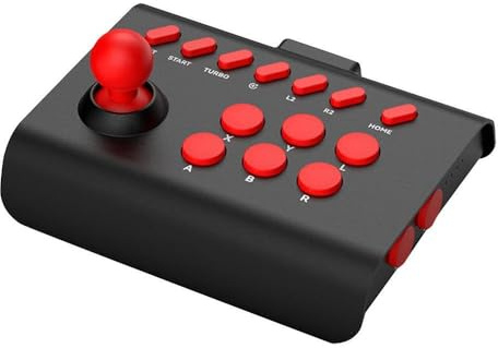 Genérico Juego de Arcade Universal Joystick controlador Para Switch Para PS4 Para PS3 último Pandora Box PC Para Android Para IOS el teléfono móvil (negro rojo)