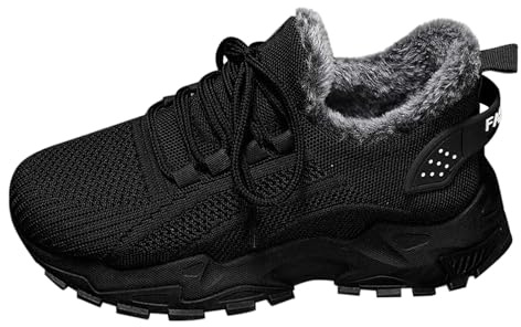 Générique Snöstövlar dam - plattformssko dam varma fleecestövlar bekväma promenadsneakers sneakers mjuka sulor skor tjock vandring