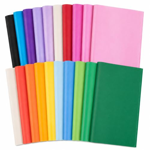 40 PCS 35×50cm oloured Gift Wrapping Paper, 20 Different Colours of Decorative Wrapping Paper, Suitable for Gift Wrapping and Craft Projects