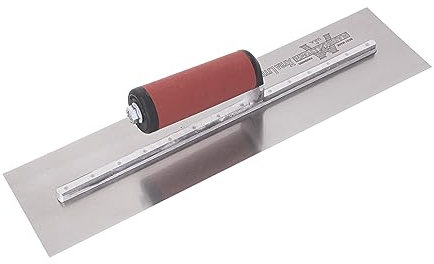 Frattazzo lisciante Marshalltown con manico dritto Durasoft, in acciaio al carbonio, per pavimenti e calcestruzzo, dimensioni: 457x102 mm
