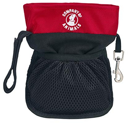 COMPANY OF ANIMALS Pro Treat Bag, Clip & Belt Attachment, Zipped Pocket, Magnetic Closure, Waterproof Outer Treats Pouch, Clips for Accessories, Ideal for Dog Walking, Dog & Puppy Training