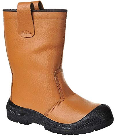 Portwest FW29 Bottes Rigger Steelite avec Coque Embout de Protection en TPU | Camel, 44, S3 EN ISO 20345, Semelle Acier Anti-Perforation, Tige Résistante à L'eau, Doublé Fourrure