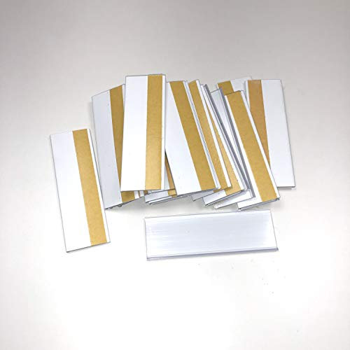 100 Stück selbstklebende Etikettenhalter 30mm x 100mm, individuelle selbstklebende Preisschildhalter 100mm, Preisaushänge, Preisetiketten, transparente Klebeetiketten