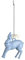 Alessi AAA08 1 Blue Christmas Weihnachtsschmuck - Porzellan handdekoriert, blau., 6,30 x 4,00 x 9,00 cm