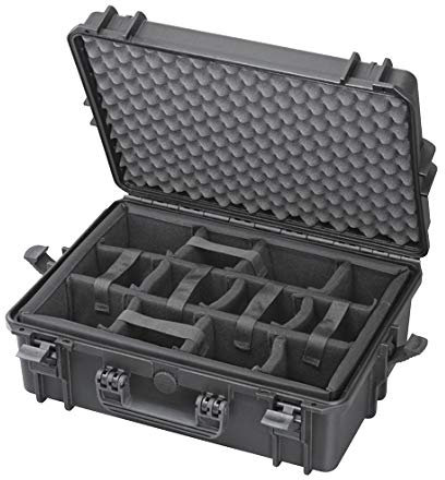 TomCase Profi Fotokoffer Kamerakoffer mit gepolsterter Inneneinteilung aus Nylon - flexibel anpassbar; wasserdichter Outdoor Case IP67 (XT505CAM)