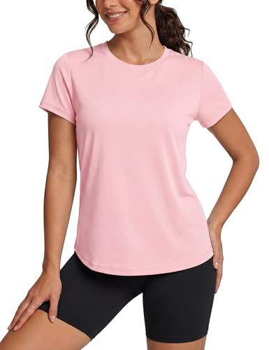 TACVASEN Magliette Donna Manica Corta Maglia Anti UV Donna Tshirt Sportiva