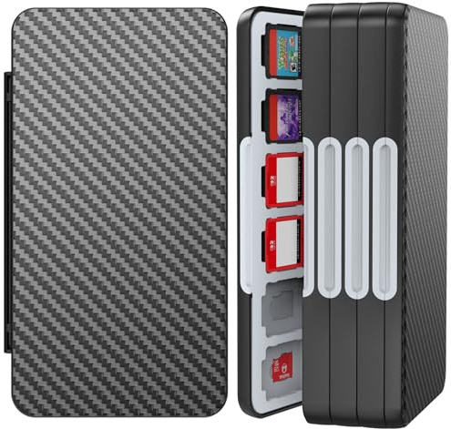 HEIYING Game Card Case Holder Compatible with Nintendo Switch 2/OLED /Lite ,Portable Memory Card Storage Case with 96 Games Cards Slots and 24 Micro SD Cards Slots