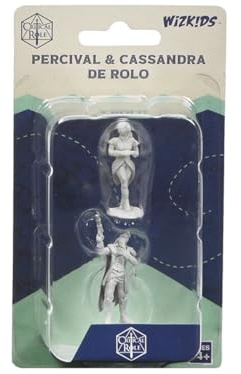 WizKids Critical Role Unpainted Miniatures Percival & Cassandra de Rolo Figures