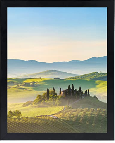 HUKONHEP 14x19 Black Picture Frames, Photos Frame with Plexiglass, Wall Gallery Photo Frames, Horizontal and Vertical for Wall Mounting, Home Office Decoration