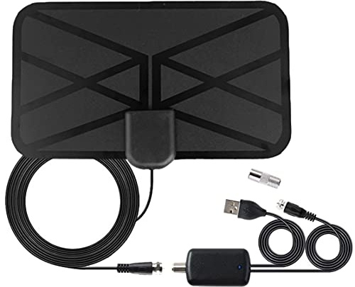 Booso 25DB TV-Antenn, HD Digital Inomhusantenn LåNg RäCkvidd på 1500 Miles StöD 4K 1080P och äLdre TV:S Inomhus HDTV-Antenn