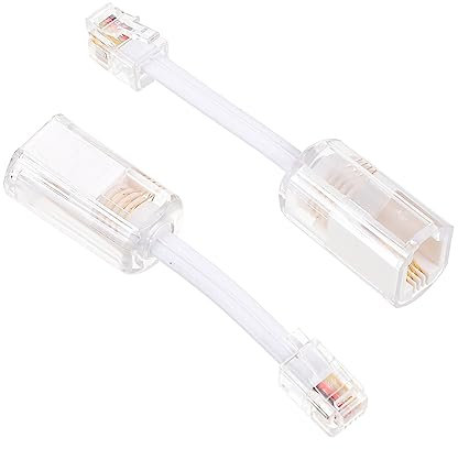 HOMSFOU 2pezzi Intreccio Cavo Telefono Fisso Con Rotazione Per Cavo Microtelefono Accessorio Rotante Bianco Facile Da Installare e Durevole