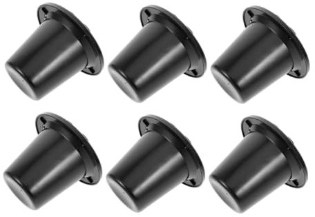 POPETPOP Support De Fleur De Lotus Vase De Cimetière en Plastique Noir avec Support Dinstallation Facile 6 Pièces