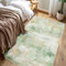 Chicnix Teppich Läufer Flur 80x150cm Küchenläufer, Teppich Küche Waschbar Kurzflor rutschfest, Moderner Abstraktem Wohnzimmerteppich für Eingangsbereich Kinderzimmer Esszimmer Dekor, Grün Gelb