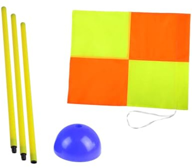 Bandiera angolare da calcio, pali per agilità, allenamento per adulti, bandiera sportiva per giochi, 3 pezzi, base blu, 3 pezzi