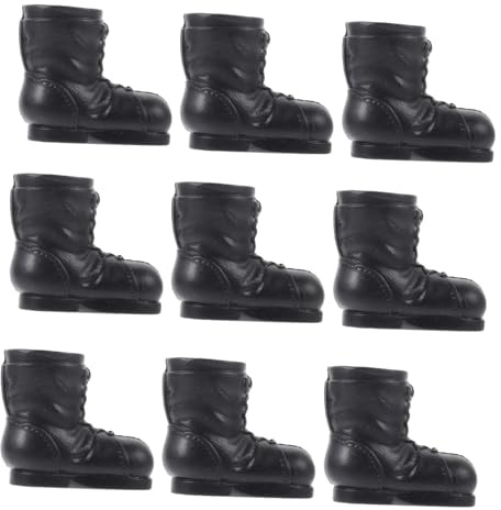 LOORGVEL 10 Piezas Botas de Papá Noel Accesorio Decorativo para Fiestas Navideñas DIY Decoración de Navidad Versátil y Alegre para Festivo