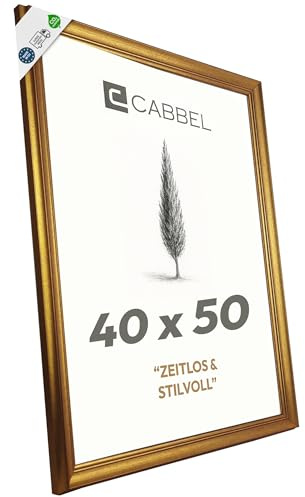 CABBEL Cornice Foto Barocca Oro 40x50 cm AVI – Cornice Vintage Antica con Dettagli Ornamentali, Cornice Elegante per Foto e Poster, Decorazione per Soggiorno o Galleria