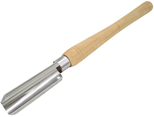 Sgorbia per sgorbia per tornitura del legno con manico in legno, scalpello essenziale per tornio per modellare e intagliare il legno