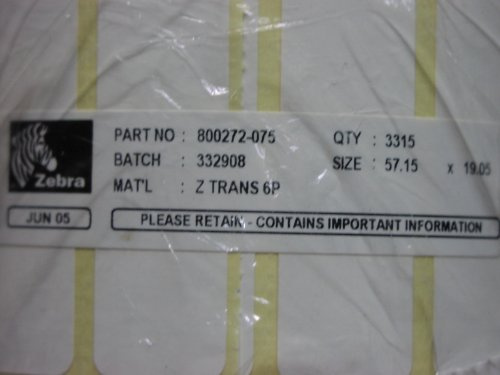 Zebra Z-Select 2000T Druckeretiketten, weiß (weiß, Thermo-Transfer, 3315-teilig), 57,15 mm x 19,05 mm