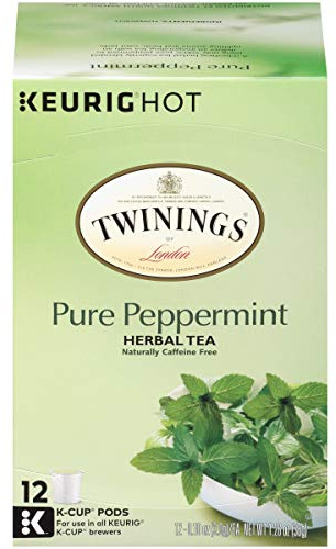 Twinings of London Pure Peppermint Tea K-Cups for Keurig, 12 Count
