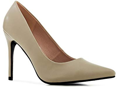 Andrés Machado - Décolleté Eleganti per Donne Giovani - AM5371 - Scarpe Classiche da Donna con Tacco e Plantare Extra Largo - Tostado EU 42