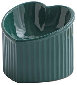 Gamelle Chat Céramique Surélevée et Inclinée - Bol de Nourriture pour Chat Haut Anti-Vomissement - Passe au Lave-Vaisselle et au Micro-Ondes - 180 g