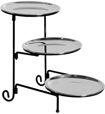 Soporte De Cesta De Frutas De Tres Capas, Cesta De Frutas De Acero Inoxidable Cestas De Frutero De Gran Capacidad Modernas De Múltiples Capas(Astilla)
