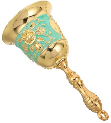 Hemobllo Campana De Mano Retro De Metal para Llamada para Aulas Cena Restaurante o Uso Mesita De Noche Vintage