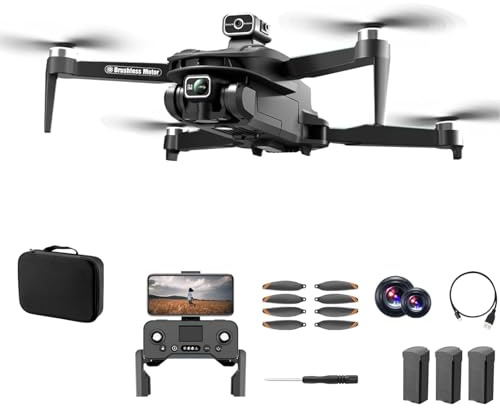 V168 GPS-minidrönare med kamera för vuxna, 4K FPV-drönare, Follow Me, lång räckvidd, svävning, 5G-överföring Flygande leksaker för nybörjare 90 minuters flygtid med 3 batterier