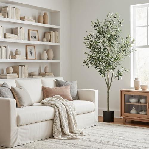Clevich Olivo Artificial Planta 150cm, Árbol de Olivo Artificial