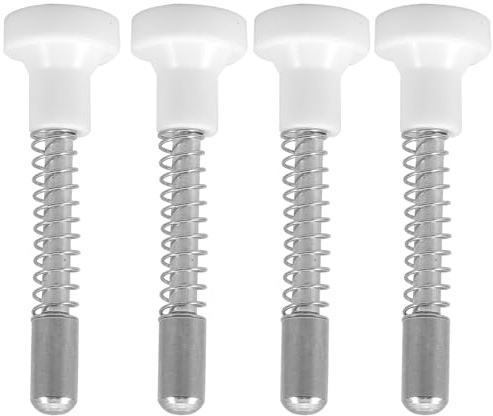 SAFIGLE Kit de 4 Cierres de Resorte para Cuna de Hierro Cabezal Blanco 50Mm Pasadores de Bloqueo Flexibles y Resistentes para Accesorios de Camas Infantiles y Minicunas
