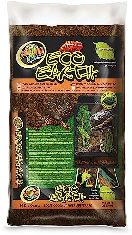 Zoo Med Eco Earth 23L Kokosnuss-Bodensubstrat - zur Erhöhung der Luftfeuchtigkeit im Terrarium