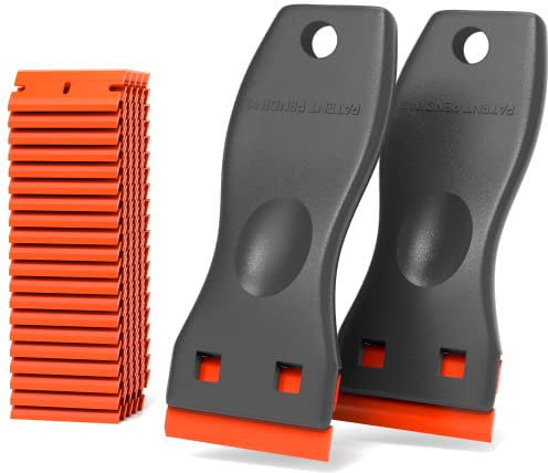 Rasqueta Vitroceramica, Rascador Para Cristal 2pcs Rascador De Vidrio 00 Cuchillas PláStico, Rascador Vitroceramica Para La EliminacióN De Pegamento De Vinilo