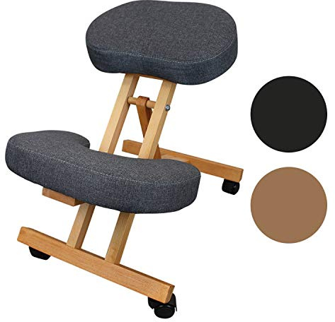 Vivezen - Hocker, ergonomischer Stuhl, Kniesitz, aus Holz, faltbar und verstellbar – 3 Farben