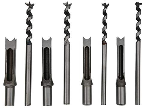 4 pezzi 14-19 mm Set di punte per trapano a foro quadrato per lavorazione del legno Cuscinetto Kit di utensili elettrici per scalpello per mortasare in acciaio per pannelli di densità