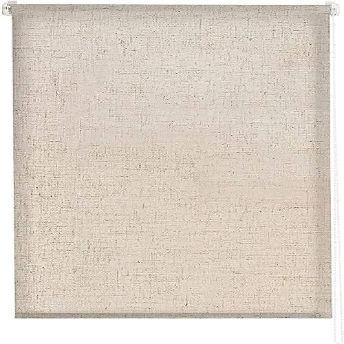 Estoralis Theon | Estor Enrollable Diseño Moderno | Sin Taladrar Translúcido Liso | Lino | 70 x 195 cm (Ancho/Alto) Tamaño Tela 67 x 190 cm | Estores para Ventanas y Puertas