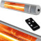 Monzana® Calefactor Infrarrojos MZH2000 2000W 3 Niveles Calentamiento Control Remoto Inclinación de 90° Exterior Terraza