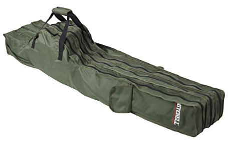 Mitchell GT Pro Portable Canvas Fishing Rod Bag - Rod & Reel Storage Case, Organizer Bag For Accessories, Green Carry Case