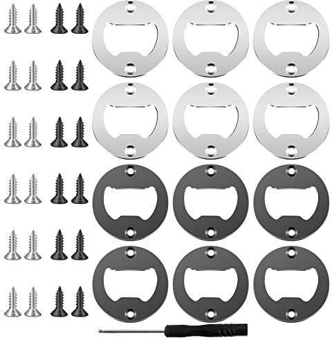 12 Stück Flaschenöffner Bieröffner Edelstahl Bierflaschenöffner Einsätze Hardware, Bieröffner Metalleinsatz Teile Kit für Flaschenöffner Harz Gießformen