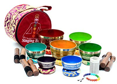 THE NEPAL 7-Chakra Healing Klangschale Set - Tibetisches Sieben-Set