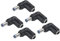 QUARKZMAN Adaptador de Conector de Corriente DC 5 Piezas 90 Grados Ángulo Hembra Jack 5.5mm x 2.1mm a Macho Plug 5.5mm x 2.1mm Acoplador Convertidor