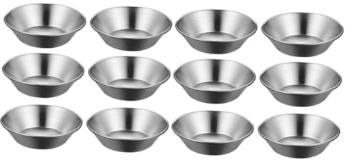 CIYODO 12pièces Moule à Tartelettes Aluminium Pour Pâtisserie Et Desserts Antiadhésif Et Pour Éclairer