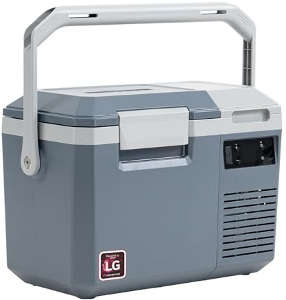 Alpicool LGMP8 8L Kompressor Kühlbox 12v Mini Kühlschrank Elektrische Camping-Gefrierbox Klein Tragbare für Auto, Lkw, Boot, RV mit USB Anschluss,-20℃-20℃, Wiederaufladbar(Batterie nicht enthalten)